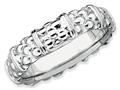 Stackable Expressions Sterling Silver Rhodium Stackable Ring qsk299