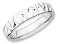Stackable Expressions Sterling Silver Rhodium Stackable Ring qsk303