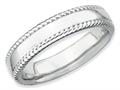 Stackable Expressions Sterling Silver Rhodium Stackable Ring qsk311