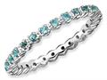 Stackable Expressions Sterling Silver Blue Topaz Stackable Ring qsk361