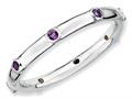 Stackable Expressions Sterling Silver Amethyst Stackable Ring qsk375cd