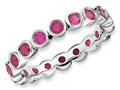 Stackable Expressions Sterling Silver Created Ruby Stackable Ring qsk392