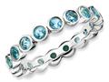 Stackable Expressions Sterling Silver Blue Topaz Stackable Ring qsk397