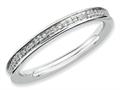 Stackable Expressions Sterling Silver and Diamonds Polished Stackable Ring qsk495