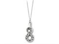 Sentimental Expressions(tm) Sterling Silver Antiqued Infinity Remembrance Ash Holder 18 Inch Necklace qsx176