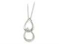 Sentimental Expressions(tm) Sterling Silver and CZ Tears to Share 18 Inch Necklace qsx194