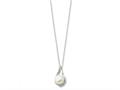 Sentimental Expressions(tm) Sterling Silver Cultured Pearl and CZ Forever (Embrace) 18 Inch Necklace qsx216