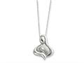 CZ Stone Never Forget Tear 18 Inch Birth Month Necklace Sentimental Expressions Sterling Silver Feb