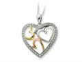 Sentimental Expressions(tm) Sterling Silver The Bond of Love 18 Inch Heart Necklace qsx245