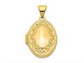 FJC Finejewelers 14k Scroll Oval Locket Pendant Necklace 18 inch chain included xl156