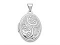 FJC Finejewelers 14k White Gold Domed Oval Locket Pendant Necklace 18 inch chain included xl158