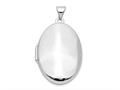FJC Finejewelers 14k White Gold Polished Domed Locket Pendant Necklace 18 inch chain included xl209