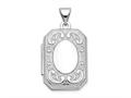 FJC Finejewelers 14k White Gold 20mm Book Scroll Border Locket Pendant Necklace 18 inch chain included xl558