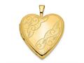 Finejewelers 14k 20mm Side Swirl Heart Locket Pendant Necklace 18 inch chain included