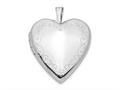 Finejewelers 14k 20mm White Gold Flower Vine Border Heart Locket Pendant Necklace 18 inch chain included