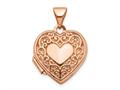 FJC Finejewelers 14k Rose Gold 15mm Scroll Heart Locket Pendant Necklace 18 inch chain included xl657