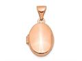 Finejewelers 14k Rose Gold Polished 13mm Plain Oval Locket Pendant Necklace 18 inch chain included