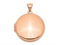 FJC Finejewelers 14k Rose Gold 20mm Round Plain Flat Locket Pendant Necklace 18 inch chain included xl676