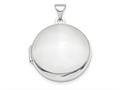 FJC Finejewelers 14k White Gold Polished Domed 20mm Round Locket Pendant Necklace 18 inch chain included xl730