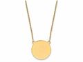 FJC Finejewelers 14k Yellow Gold Polished Plain .018 Gauge 17.25mm Circular Engravable Disc 18 Inch Necklace xm6241818