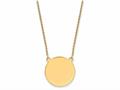 FJC Finejewelers 14k Yellow Gold Plain .018 Gauge Circular Engravable Disc 18 Inch Necklace xm6251818