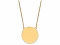 FJC Finejewelers 14k Yellow Gold Plain .018 Gauge Circular Engravable 22.5mm Disc 18 Inch Necklace xm6261818