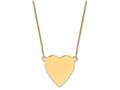 FJC Finejewelers 14k Yellow Gold Plain .018 Gauge Heart Engravable 23mm Disc 18 inch Necklace xm6281818