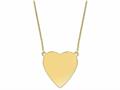FJC Finejewelers 14k Yellow Gold Plain .018 Gauge Heart Engravable Disc 18 Inch Necklace xm6291818
