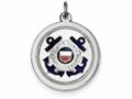 FJC Finejewelers Sterling Silver Us Coast Guard Disc - Chain Included xsm147