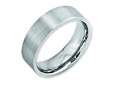 <b>Engravable</b> Chisel Cobalt Flat Satin 7mm Wedding Band style: CC18
