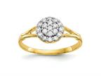 FJC Finejewelers 10 kt Yellow Gold CZ  Round Cluster Ring Style number: GQ10C1172