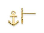 FJC Finejewelers 10 kt Yellow Gold Button Anchor Post Earrings 12 mm x 8 mm Style number: GQ10K4502