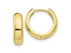Finejewelers 10 kt Yellow Gold Hinged Huggie Curved Hoop Polished Earrings 15 x 4mm Style number: GQ10TM610