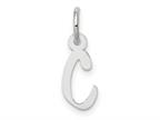 FJC Finejewelers 10 kt White Gold Small Slanted Block Initial C Charm 15 mm x 5 mm Style number: GQ10YC645C
