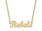 LogoArt 14 kt Yellow Gold University of Mississippi Small Pendant Necklace Style number: GQ4Y075UMS