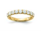 FJC Finejewelers 14 kt Yellow Gold 9 Stone D E F Pure Light Moissanite Band 3 mm Style number: GQDB00059100Y4MP