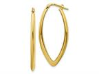 FJC Finejewelers 14 kt Yellow Gold Polished Fancy Hoop Earrings 40 mm x 18 mm Style number: GQLE1859