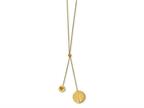 FJC Finejewelers 14 kt Yellow Gold Fancy Polished Textured Heart Family Tree 2in ext. Necklace 15 mm Style number: GQLF85020