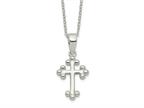 FJC Finejewelers 925 Sterling Silver Polished Cross Necklace 18 Inches x 11 mm Style number: GQQG606718