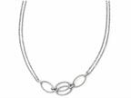 FJC Finejewelers 14k White Gold Polished Double Strand Link Necklace Style number: LESLF586175