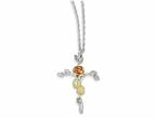 FJC Finejewelers Sterling Silver Rose Cross Necklace Style number: QBH162