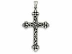 FJC Finejewelers Sterling Silver Antiqued Thorn Cross Pendant Necklace - Chain Included Style number: QC5274