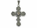 FJC Finejewelers Sterling Silver Marcasite Cross Pendant Necklace - Chain Included Style number: QC5281