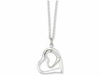 FJC Finejewelers Sterling Silver Double Heart Necklace Style number: QH4974