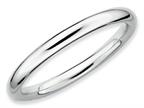 Stackable Expressions Sterling Silver Rhodium Polished Stackable Ring Style number: QSK231