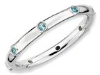 Stackable Expressions Sterling Silver Blue Topaz Stackable Ring Style number: QSK385