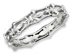 Stackable Expressions Sterling Silver Polished Fleur De Lis Stackable Ring Style number: QSK544