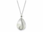 Sentimental Expressions(tm) Sterling Silver Mother of Pearl and CZ Tear From Heaven 18 Inch Necklace Style number: QSX407