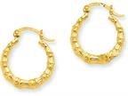 FJC Finejewelers 14k Yellow Gold Polished Bamboo Design Hollow Hoop Earrings Style number: S824