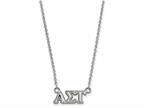 LogoArt Sterling Silver Alpha Sigma Tau Extra Small Pendant Necklace With 18 Inch Style number: SS006ALS18